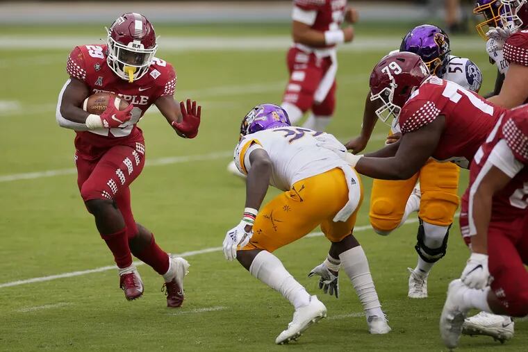 Temple running back Tayvon Ruley carries the ball against East Carolina on Nov. 21.