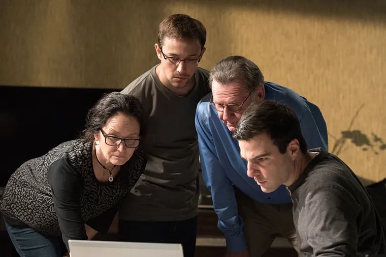 In Oliver Stone's &quot;Snowden&quot;: (from left) Melissa Leo , Joseph Gordon-Levitt, Tom Wilkinson, Zachary Quinto.