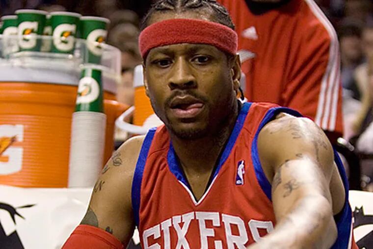 Allen Iverson scored 19 points in his first game back with the 76ers after missing four straight due to injury. (Don Ryan/AP)