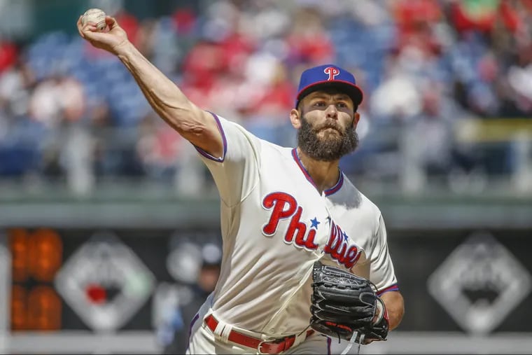 Phillies righthander Jake Arrieta will get one of the three starts against the Marlins this weekend.