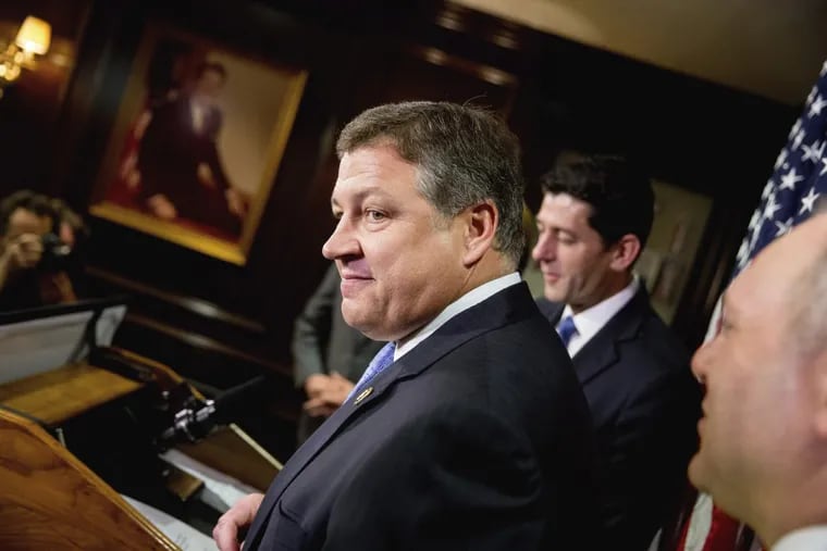 House Transportation Committee Chairman Rep. Bill Shuster (R.,Pa.), left, speaks at a 2015 news conference with House Speaker Paul Ryan, (R.,Wis.).
