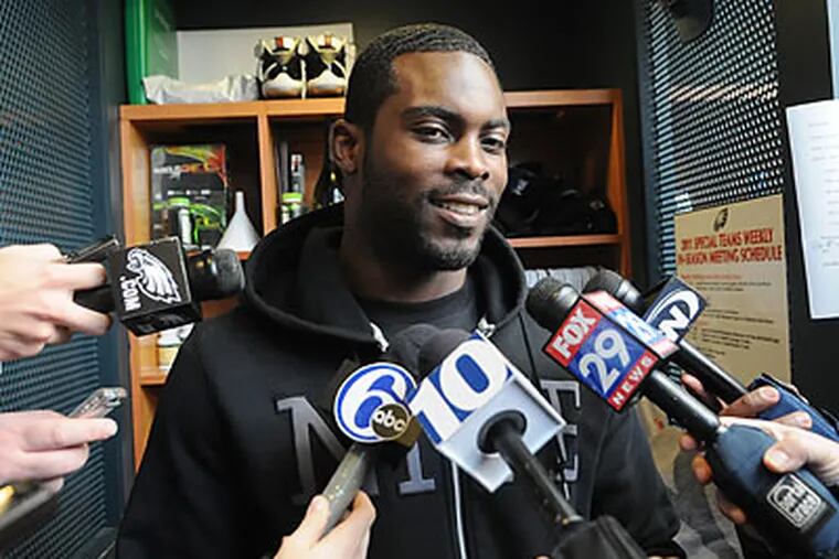 Michael Vick staying healthy and hanging on to the ball is a major key to the Eagles' 2012 season. (Sarah J. Glover/Staff file photo)