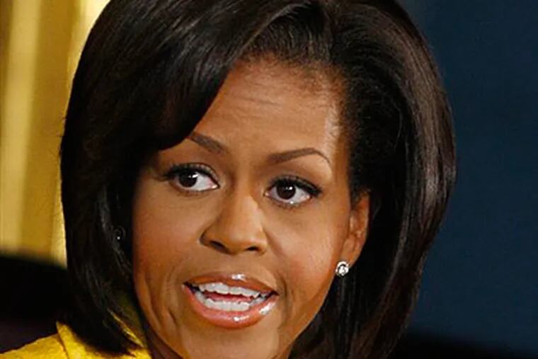 First lady Michelle Obama. (AP Photo/Ron Edmonds)