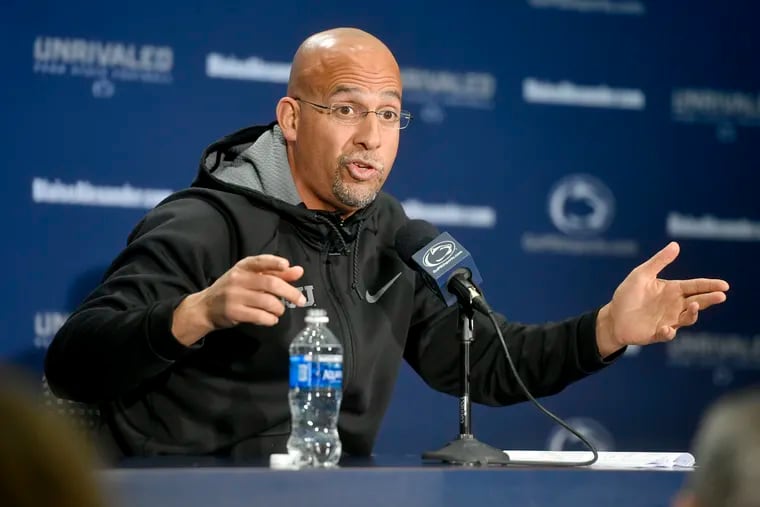 Penn State football coach James Franklin, shown in 2019, said he is doing his best to keep his players safe in the COVID-19 pandemic.