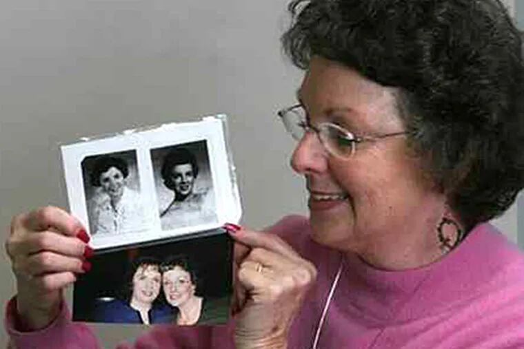 Judy Foster of Randolph, N.J., with pictures of her daughter (left) and herself at 17. After she gave birth she gave up the child for adoption. They were reunited decades later.