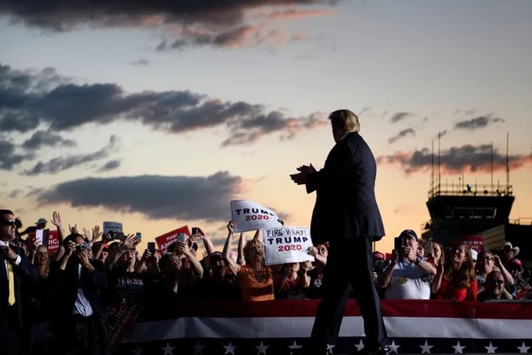 US President Donald Trump during a Make America Great Again rally at Williamsport Regional Airport May 20, 2019, in Montoursville, Pennsylvania.