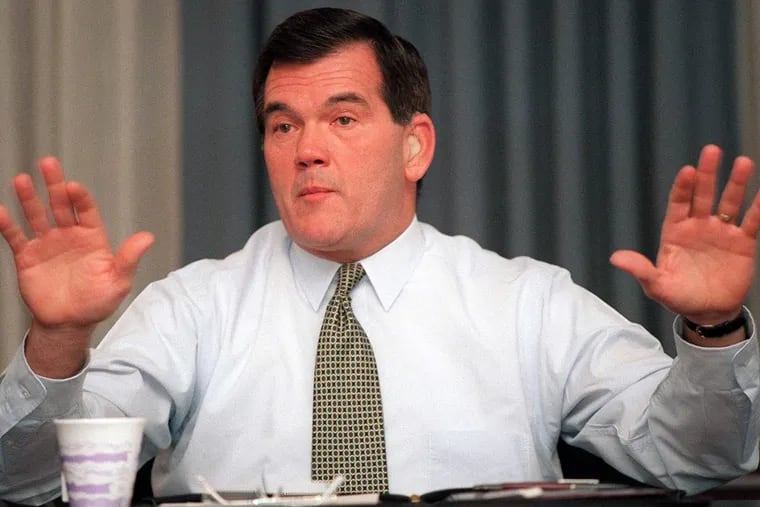 Former Pennsylvania Governor Tom Ridge during a meeting in Philadelphia on March 20, 1996.