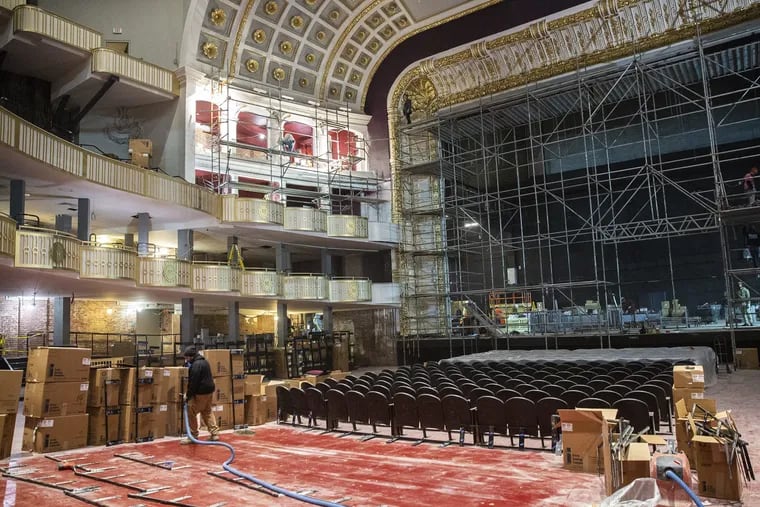 The elaborate decoration in  the former Metropolitan Opera House on North Broad Street has been restored to its original, 1908 glory and will open Dec. 3 as a Live Nation concert hall.