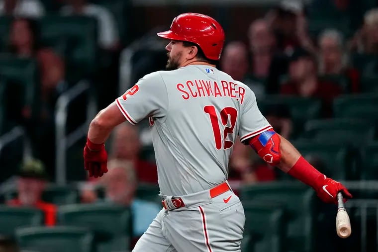Kyle Schwarber hit his 39th home run of the season, a solo shot in the fourth fourth inning Friday against the Braves.