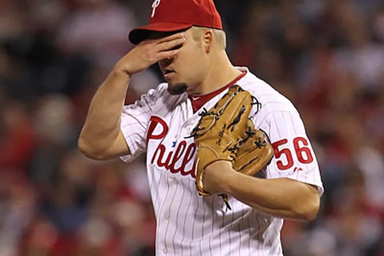 Whether Joe Blanton gets on the Phillies' playoff roster depends on a number of variables. (Michael Bryant/Staff Photographer)