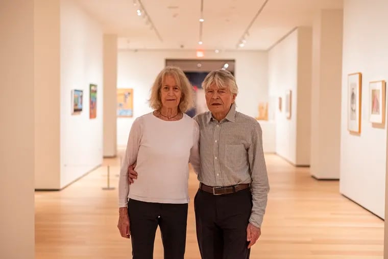Jill and Sheldon Bonovitz at the “Of God and Country: American Art from the Jill and Sheldon Bonovitz Collection” exhibition at the Philadelphia Museum of Art.