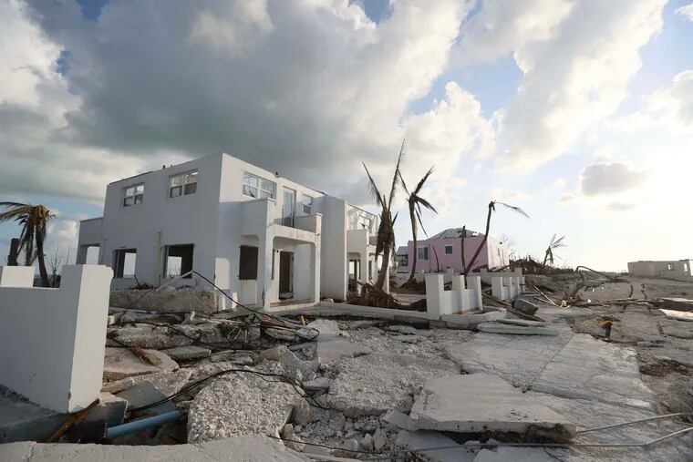 Destruction caused by Hurricane Dorian is seen in Eastern Shores, just outside Marsh Harbor, Abaco Island, Bahamas during the weekend. The Bahamian health ministry said helicopters and boats are on the way to help people in affected areas, though officials warned of delays because of severe flooding and limited access.