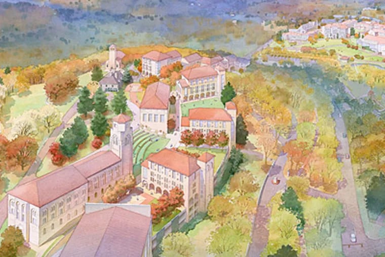 An artist's rendering of Chestnut Hill College's propsed expansion.