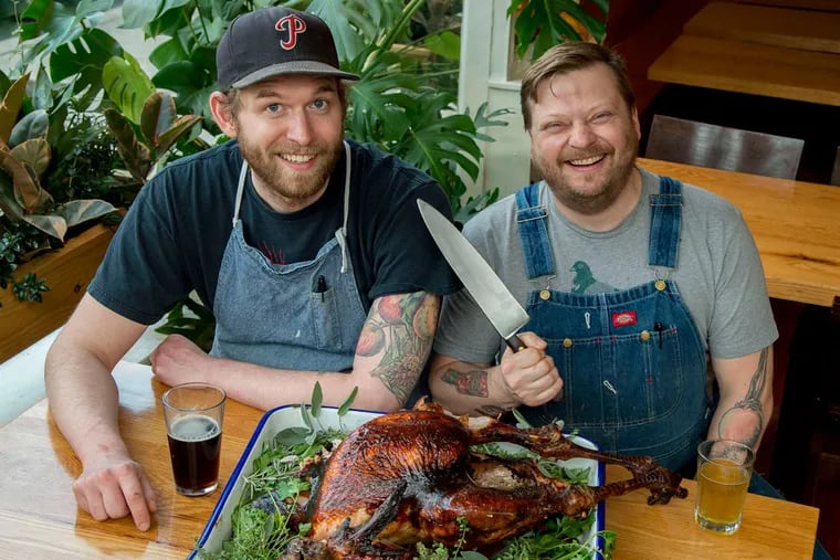 Co-owners Pat O'Malley (left) and Scott Schroeder updated flavors with the kind of fun, eclectic, and seasonal twists that define the Hungry Pigeon.