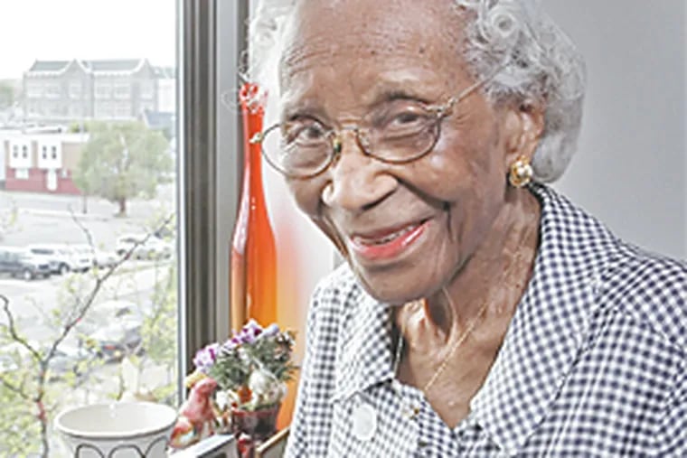 Viola Walker turns 103 today.  She has witnessed both the struggle for gender and racial equality.  Now, she'll have her pick of candidates. (Steven M. Falk / Daily News)