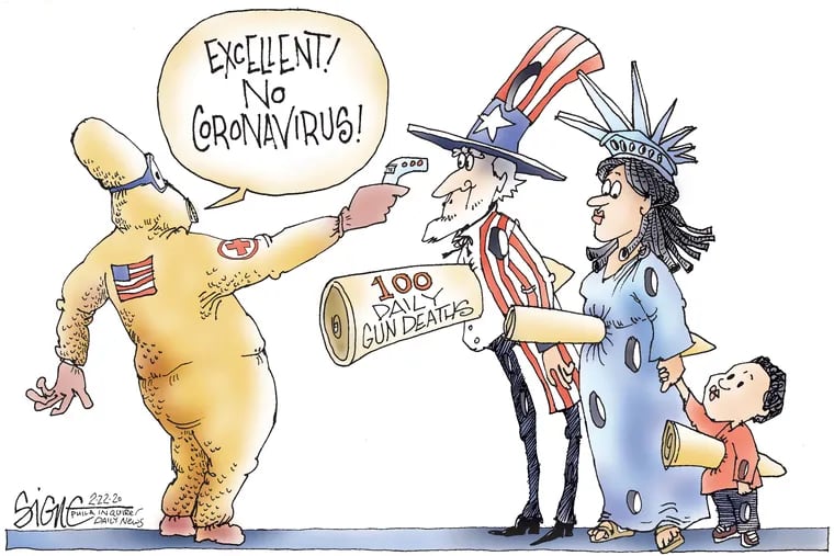 Political Cartoon: The unstoppable American virus