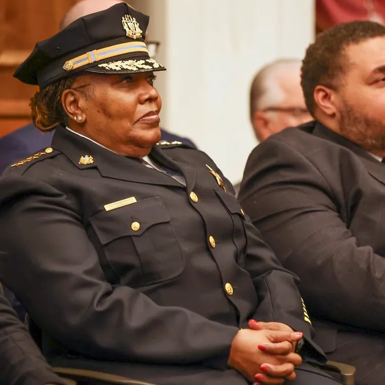 Sheriff Rochelle Bilal attends Mayor Cherelle L. Parker's first budget address in City Council chambers on March 14.