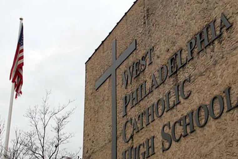 West Catholic High School is among those rumored to be recommended for closure today. (File photo)