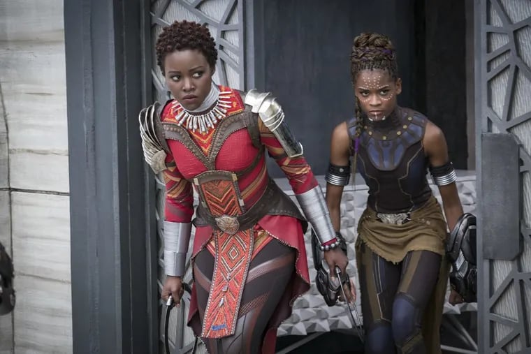 Strong, smart and diverse: Lupita Nyong’o, left, and Letitia Wright in a scene from Black Panther