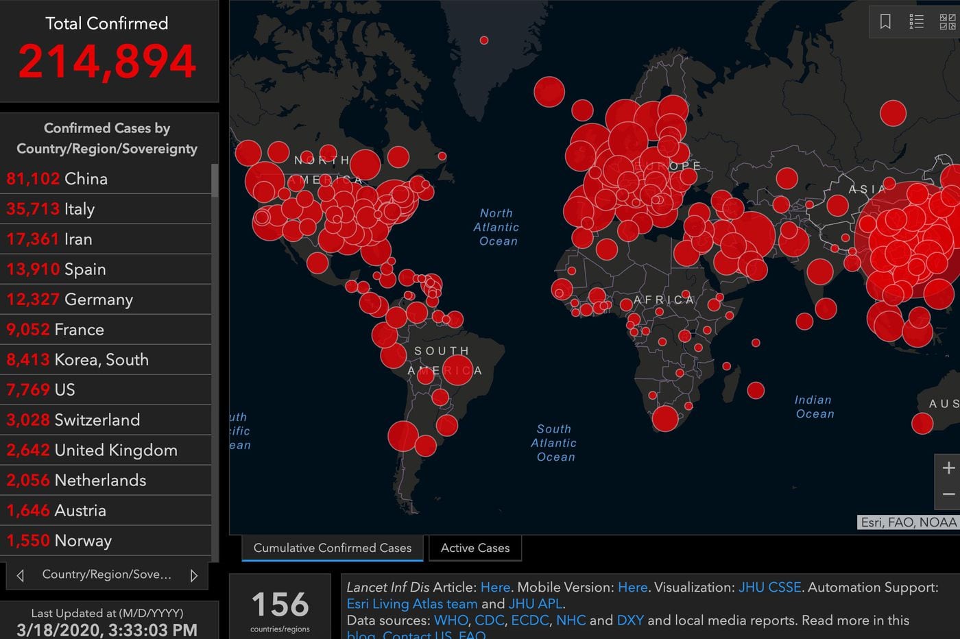Johns Hopkins Offers A Real Time Window On The Global Pandemic