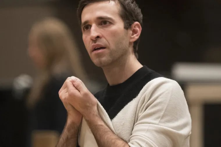 Anthony Roth Costanzo in rehearsal Wednesday night at the Academy of Music for Opera Philadelphia’s “Written on Skin.”