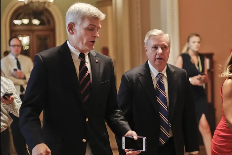 Sens. Bill Cassidy, (R.-La.) (left) and Lindsey Graham, (R., S.C.) have written the latest GOP plan to repeal the Affordable Care Act.