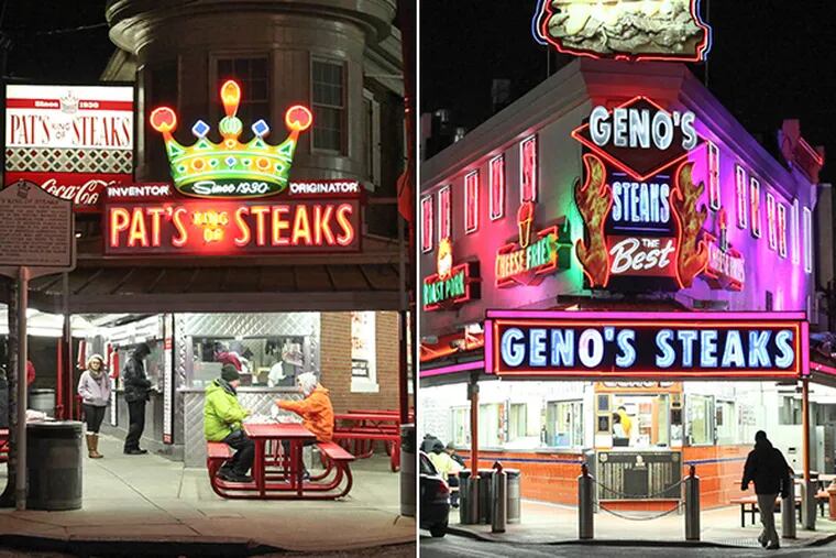 Pat's and Geno's in South Philadelphia.  (STEVEN M. FALK / Staff Photographer )