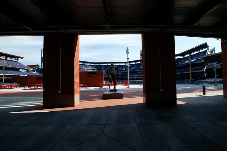 Ashburn Alley at Citizens Bank Park will be empty again Tuesday night after another Phillies-Yankees game was postponed due to some members of the Miami Marlins suffering a coronavirus outbreak in Philadelphia over the weekend.