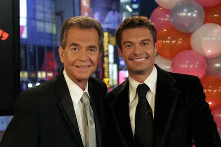 Dick Clark (left), Ryan Seacrest in 2006. Clark was the rebel in 1972 with his &quot;New Year's Rockin' Eve,&quot; still on ABC.