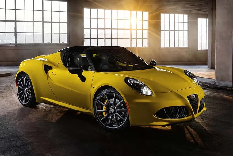 The 2016 Alfa Romeo 4C Spider sits low to the ground and weighs just 2,487 pounds. It's definitely as fun as  it looks.