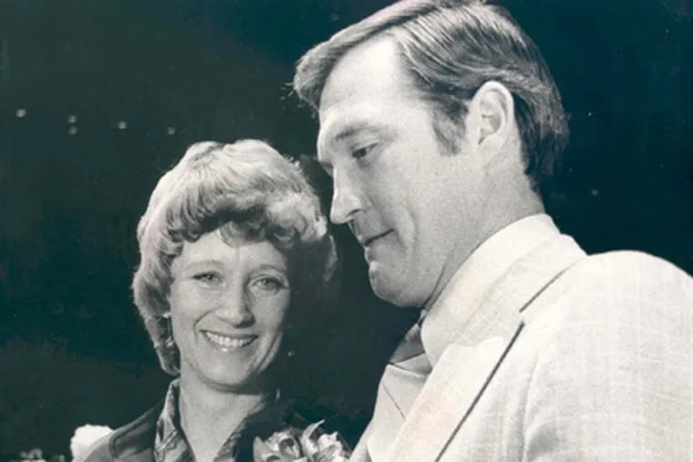 Donna Ashbee and husband Barry in 1975. They met in high school and lived the hockey life for many years.