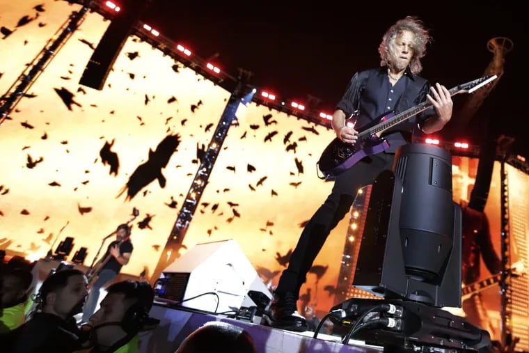 Kirk Hammett and Metallica plays Lincoln Financial Field in Phila. on May 12, 2017.