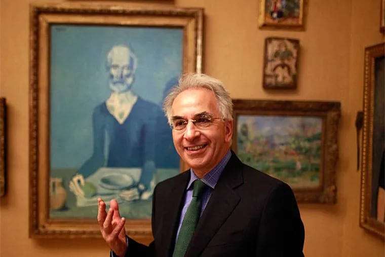 The Barnes Derek Gillman, president and executive director of the foundation talks about his favorites, one is Pablo Picasso Spanish, 1881–1973 The Ascetic (L' Ascète), 1903, Oil on canvas, August 6, 2013 ( DAVID SWANSON / Staff Photographer )