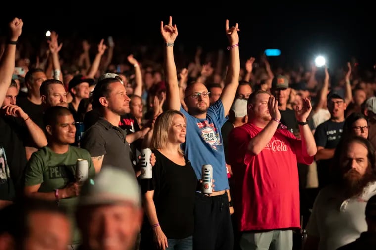The crowd reacts to Pearl Jam's performance at the Freedom Mortgage Pavilion on Sept. 14, 2022. Tickets to select shows at the Freedom Mortgage Pavilion are going for $25 until Tuesday, May 14, at 11:59 p.m. through LiveNation's Concert Week promotion.