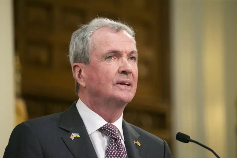 Phil Murphy, governor of New Jersey, speaks during the 2023 State of the State address at the New Jersey State House in Trenton, New Jersey, U.S., on Jan. 10, 2023.