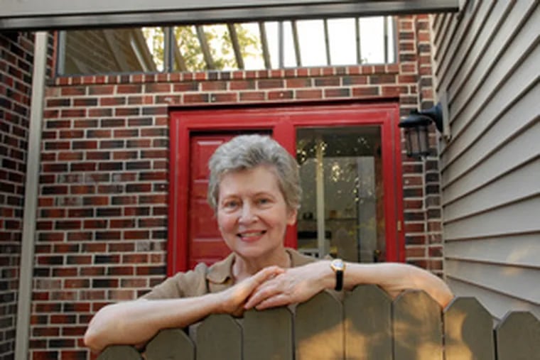 Carol Cashon, at her new Chester County townhouse, where she downsized from a home in Malvern,using a specialized real estate agent.