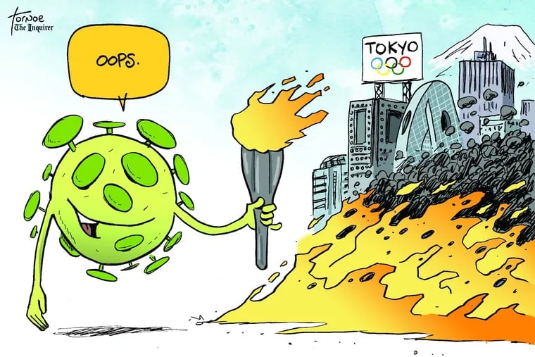 Political cartoon: The Olympics and COVID-19