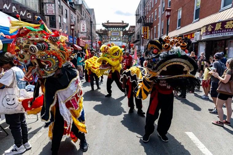 The YèShì Chinatown Night Market will be returning Oct. 12. Pictured is the Lion Dance performance by Cheung Hung Gar Kung Fu School during the Mid-Autumn Festival in Chinatown in Philadelphia, Pa., Saturday, Sept., 17, 2022.