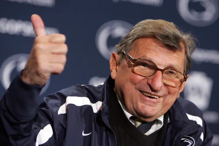 Penn State coach Joe Paterno is happy his team will be heading off to play in the Rose Bowl.
