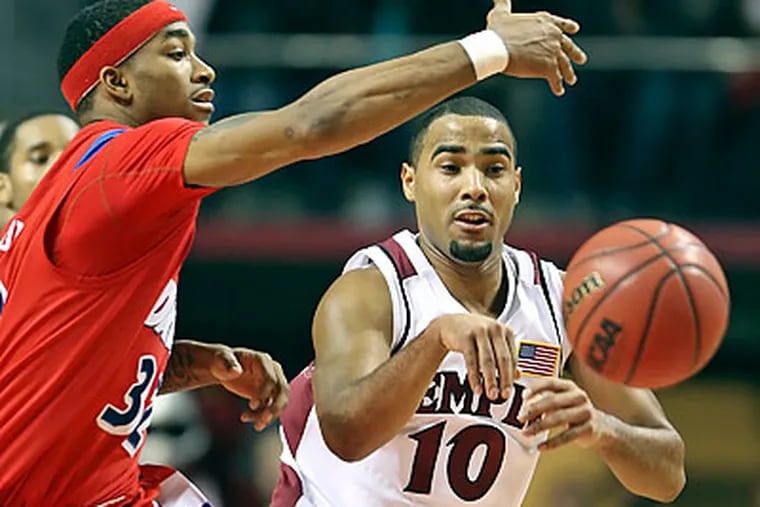 Temple improved to 23-5 overall, 11-2 in the A-10, with its 49-41 win over Dayton. (Steven M. Falk/Staff Photographer)