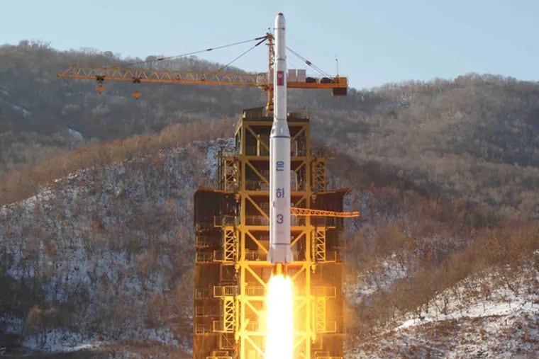 FILE - In this Dec. 12, 2012 file photo released by Korean Central News Agency, North Korea's Unha-3 rocket lifts off from the Sohae launch pad in Tongchang-ri, North Korea. The U.N. Security Council on Tuesday, Jan. 22, 2013 unanimously approved a resolution condemning North Korea's rocket launch in December and imposing new sanctions on Pyongyang's space agency. (AP Photo/KCNA, File)