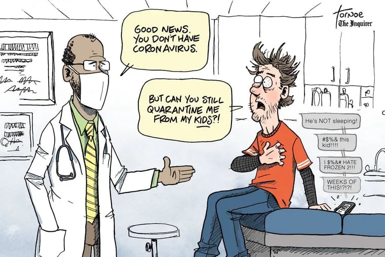Rob Tornoe's coronavirus cartoon for Thursday, March 20.