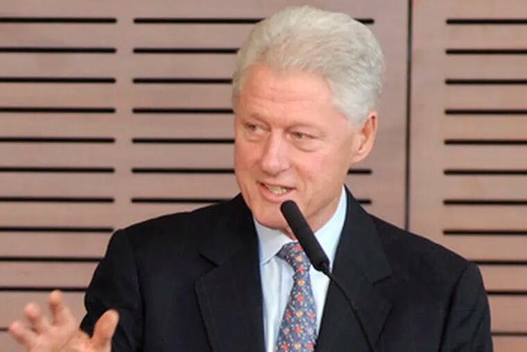 Former President Bill Clinton last week. &quot;I want to . . . express my deepest appreciation to our many contributors,&quot; he said yesterday.