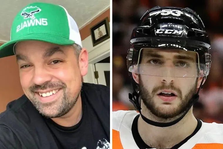 94.1 WIP host John Barchard (left) was duped by a fake Twitter account and tricked into falsely reporting that the Flyers traded away defenseman Shayne Gostisbehere.