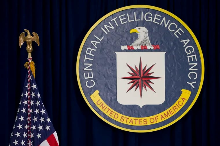 This April 13, 2016, photo, shows the seal of the Central Intelligence Agency at CIA headquarters in Langley, Va.