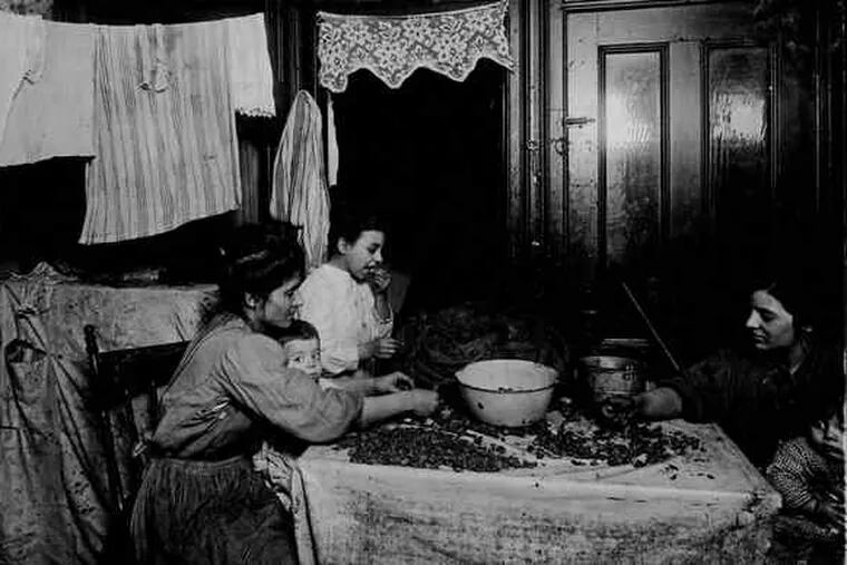 An immigrant tenement family shells nuts at their kitchen table in this photo from the book &quot;97 Orchard&quot;; the photo originally appeared in the New York Tribune in 1913. Below is Jane Ziegelman, the author of &quot;97 Orchard.&quot;