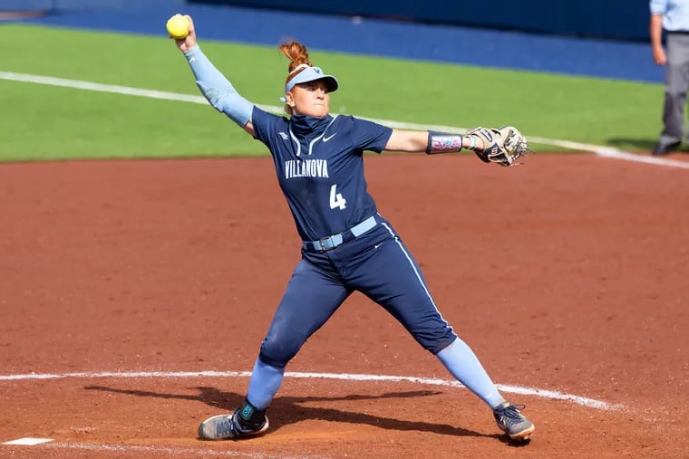 Villanova's Paige Rauch has excelled both in the circle and at the plate this season.