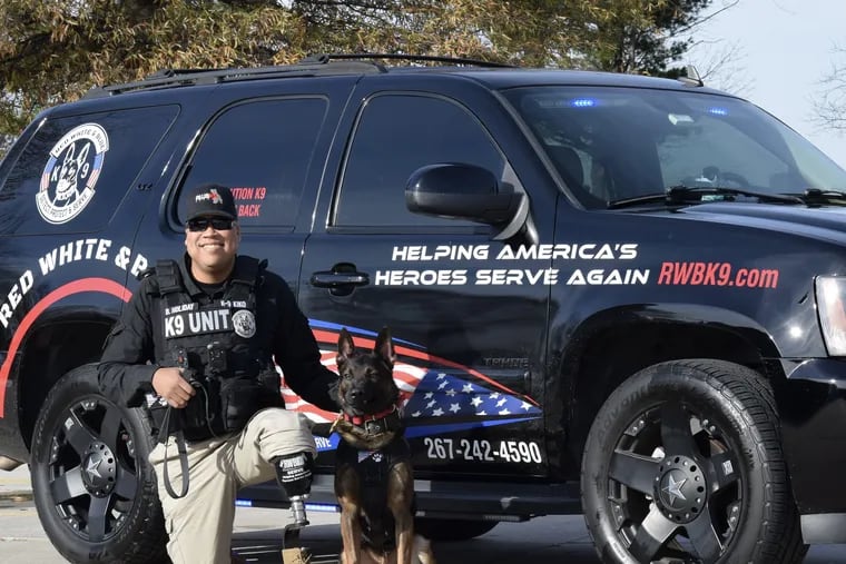 Brandon Holiday, a former police officer with disabilities who owns Red, White & Blue K9 Service in Perkasie, worked with the APEX Accelerators program to secure government contracts.