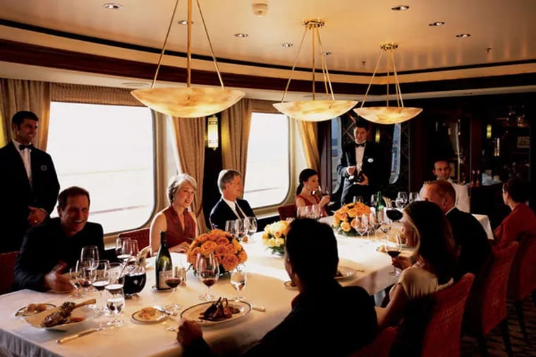 Crystal Cruises presents wine dinners in its Vintage Room (JOHANSEN KRAUSE / For the Inquirer).