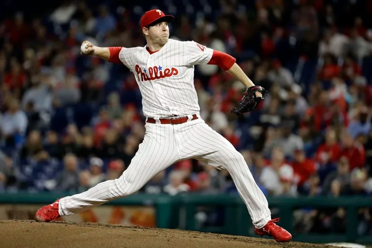 Phillies pitcher Jerad Eickhoff got the early hook against the Braves on Friday.